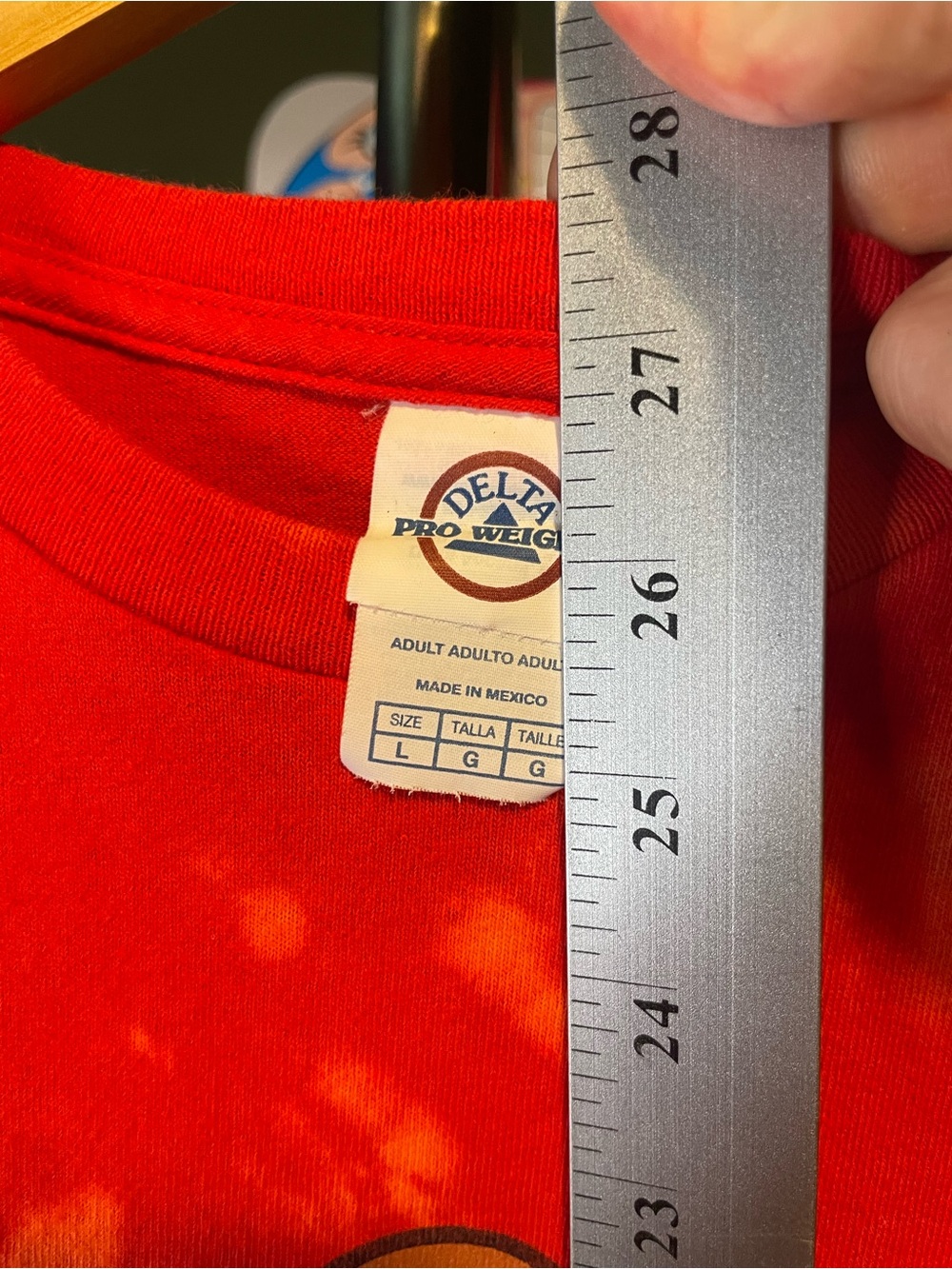 Sausage party Delta Red & Orange Tie-Dye "Don't Be A Wiener" Graphic Tee L - Picture 3 of 5